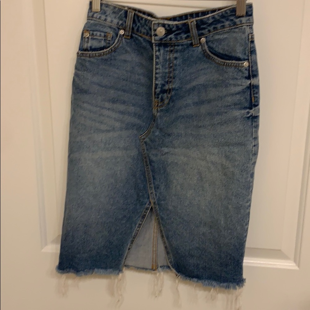 Midi Denim Skirt